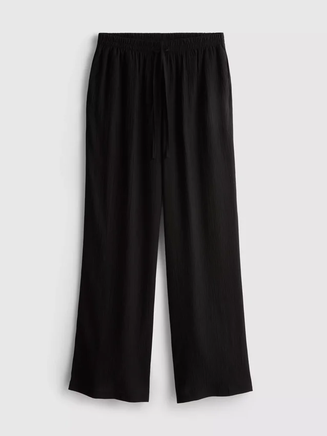 Crinkle-Hose mit weitem Bein
