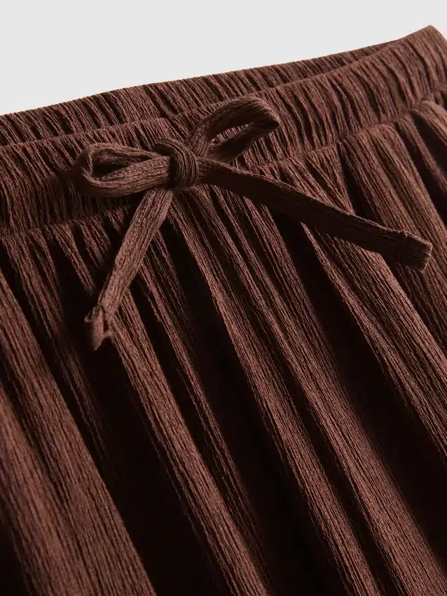 Crinkle-Hose mit weitem Bein