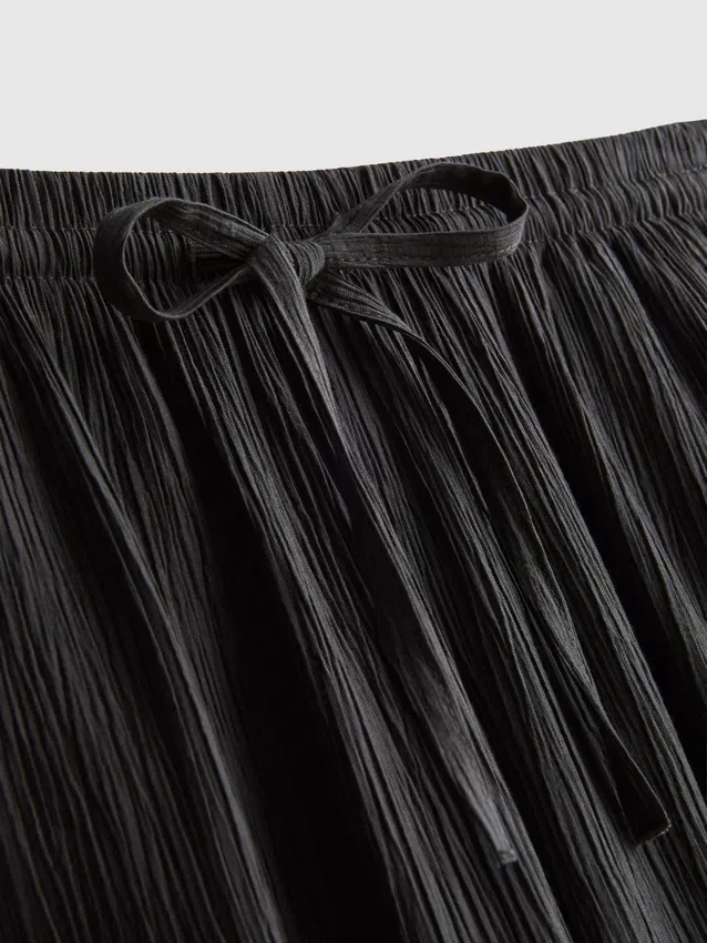 Crinkle-Hose mit weitem Bein
