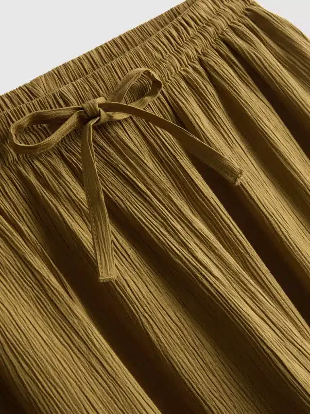 Crinkle-Hose mit weitem Bein
