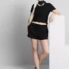 Crinkle-Shorts mit Kordelzug