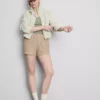 Crinkle-Shorts mit Kordelzug