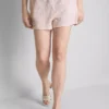 Crinkle-Shorts mit Kordelzug