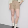Crinkle-Shorts mit Kordelzug