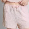 Crinkle-Shorts mit Kordelzug