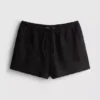 Crinkle-Shorts mit Kordelzug