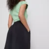 Culotte-Hose mit mittlerer Leibhöhe und weitem Bein
