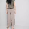 Culotte-Hose mit mittlerer Leibhöhe und weitem Bein