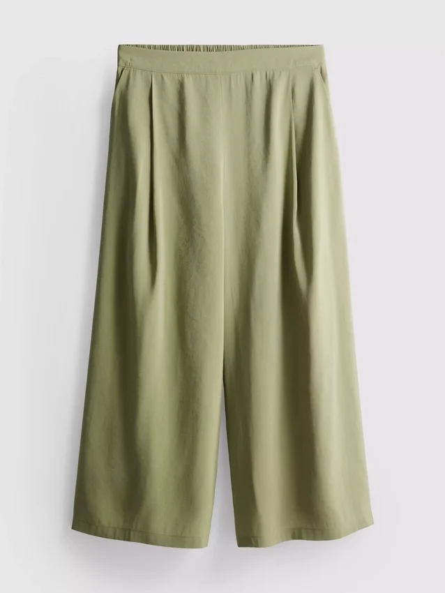 Culotte-Hose mit mittlerer Leibhöhe und weitem Bein