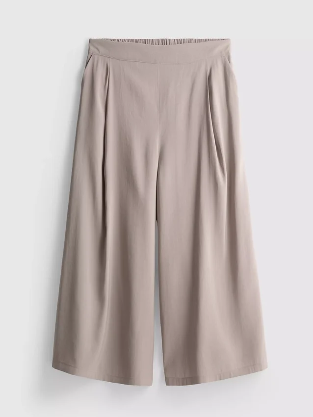 Culotte-Hose mit mittlerer Leibhöhe und weitem Bein