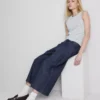 Culotte-Jeans mit weitem Bein