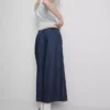 Culotte-Jeans mit weitem Bein