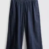 Culotte-Jeans mit weitem Bein