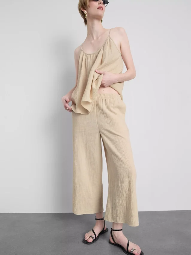 Culottes aus reiner Baumwolle