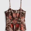 Das bedruckte Tanktop aus Leinenmischung von «The Edit»