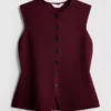 Das gestrickte Tanktop mit Knopfleiste von The Edit