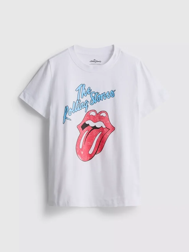 Das Rolling-Stones-Baumwoll-T-Shirt mit Grafikprint