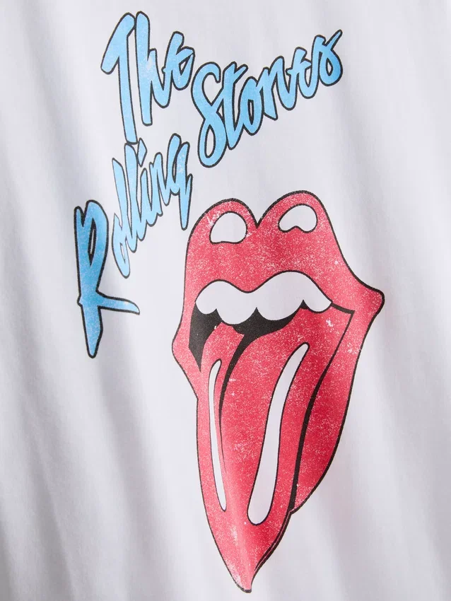 Das Rolling-Stones-Baumwoll-T-Shirt mit Grafikprint