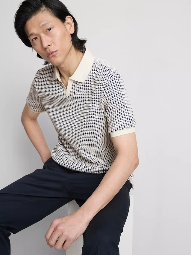 Das «The Edit» Jacquard-Polohemd