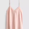Das «The Edit» Satin-Spitzen-Schlafanzugoberteil