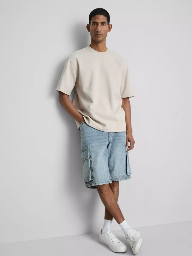 Denim-Cargo-Shorts