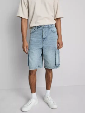 Denim-Cargo-Shorts