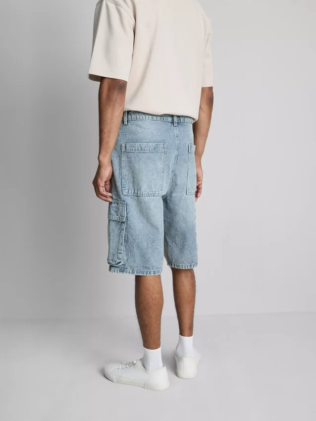 Denim-Cargo-Shorts