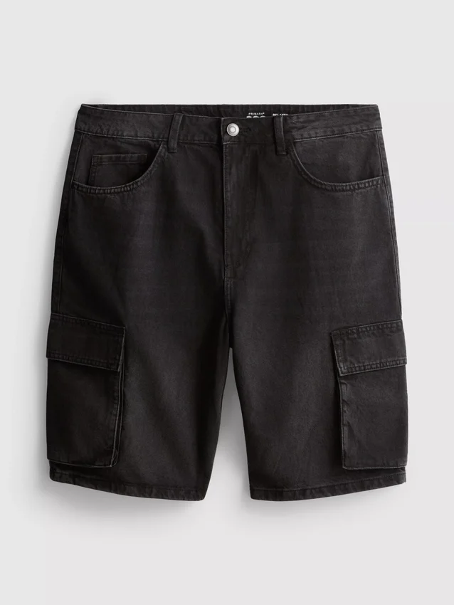 Denim-Cargo-Shorts