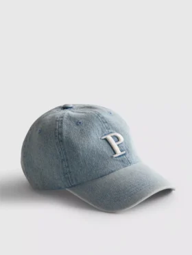 Denim-Kappe mit Initialen