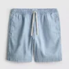 Denim-Shorts mit strukturiertem Kordelzug