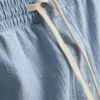 Denim-Shorts mit strukturiertem Kordelzug