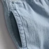 Denim-Shorts mit strukturiertem Kordelzug