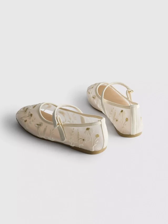 Die bestickten Flachen Schuhe von The Edit