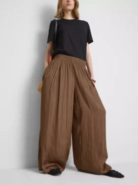 Die Satin-Hose mit weitem Bein von The Edit