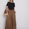 Die Satin-Hose mit weitem Bein von The Edit