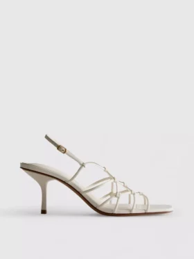 Die «The Edit»-Sandalen mit geflochtenem Stilettoabsatz