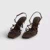 Die «The Edit»-Sandalen mit geflochtenem Stilettoabsatz