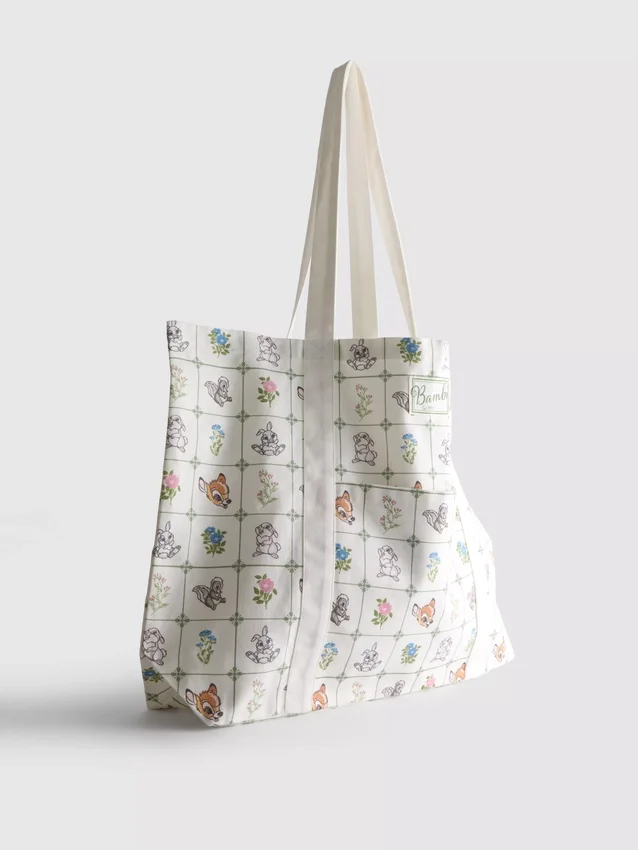 Disney Bambi XL-Tasche aus Baumwoll-Canvas