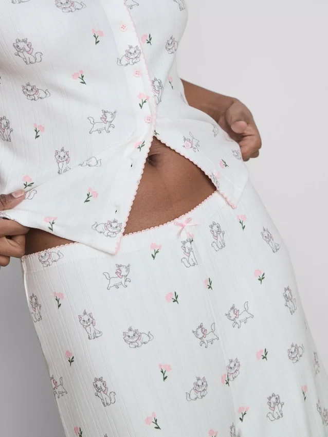 Disney «Die Aristocats» – Marie, gerippte Schlafanzughose