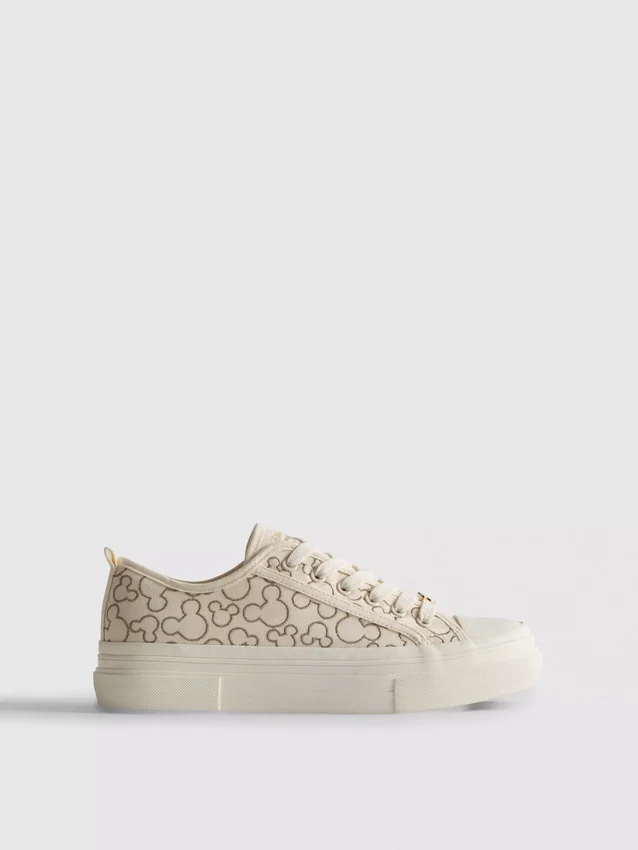 Disney-Mickey-Mouse-Plateausneaker aus Canvas