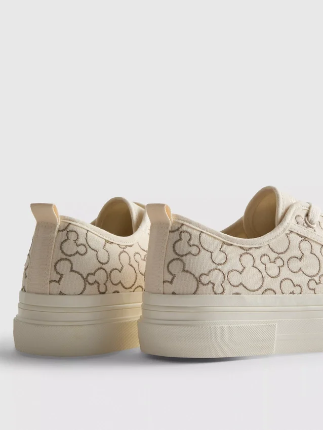 Disney-Mickey-Mouse-Plateausneaker aus Canvas