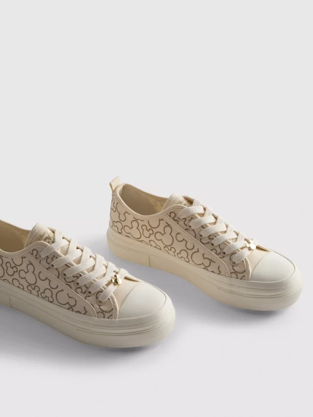 Disney-Mickey-Mouse-Plateausneaker aus Canvas