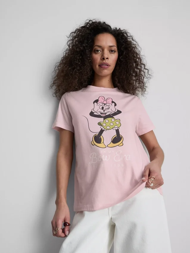 Disney Minnie-Maus-T-Shirt aus Baumwolle mit Aufdruck