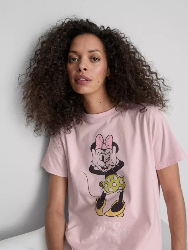 Disney Minnie-Maus-T-Shirt aus Baumwolle mit Aufdruck