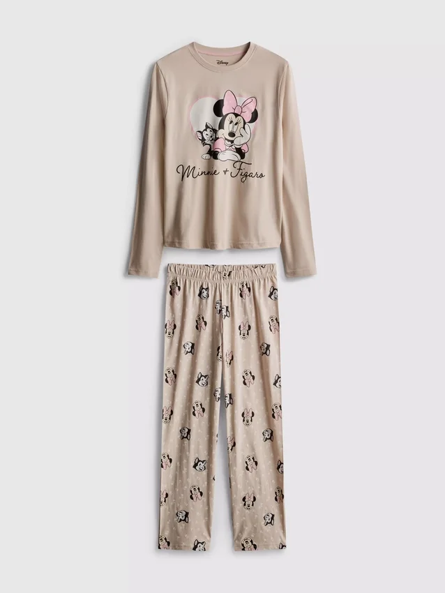 Disney Minnie-Mouse-Schlafanzug aus Baumwolle mit Aufdruck