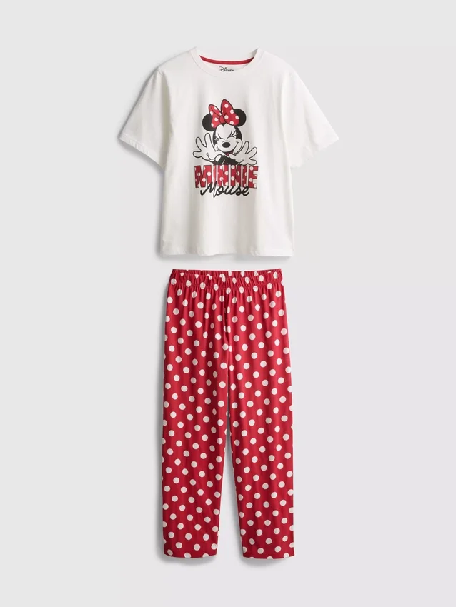 Disney Minnie-Mouse-Schlafanzug aus Baumwolle mit Aufdruck