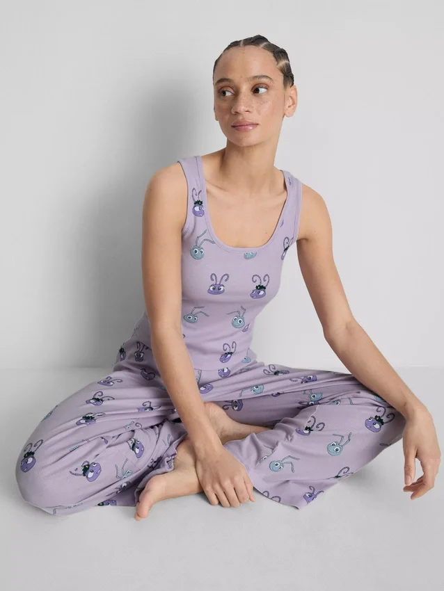 Disney-Pixar «A Bug’s Life» geripptes Tank-Schlafanzug-Set