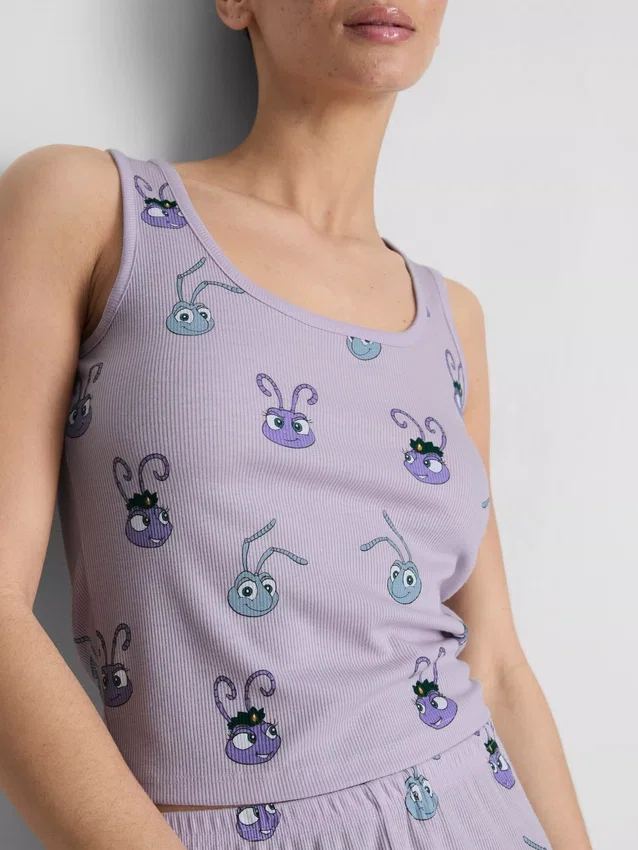 Disney-Pixar «A Bug’s Life» geripptes Tank-Schlafanzug-Set