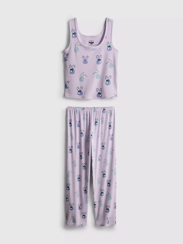 Disney-Pixar «A Bug’s Life» geripptes Tank-Schlafanzug-Set