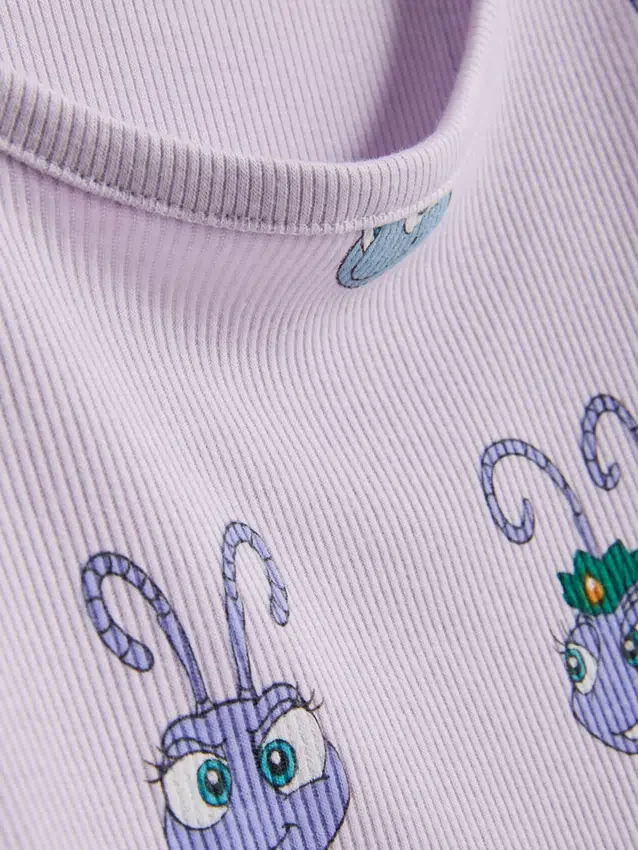 Disney-Pixar «A Bug’s Life» geripptes Tank-Schlafanzug-Set
